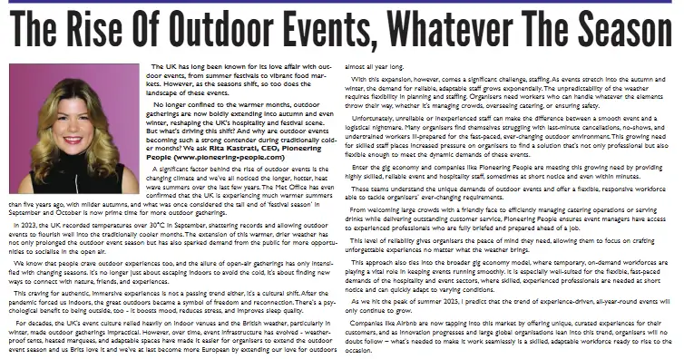 The Rise Of Outdoor Events, Whatever The Season